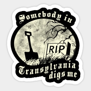 Somebody in Transylvania Digs Me Sticker